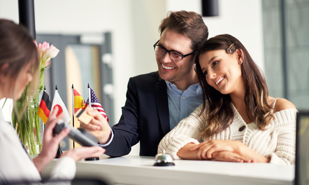 Happy family with financial security